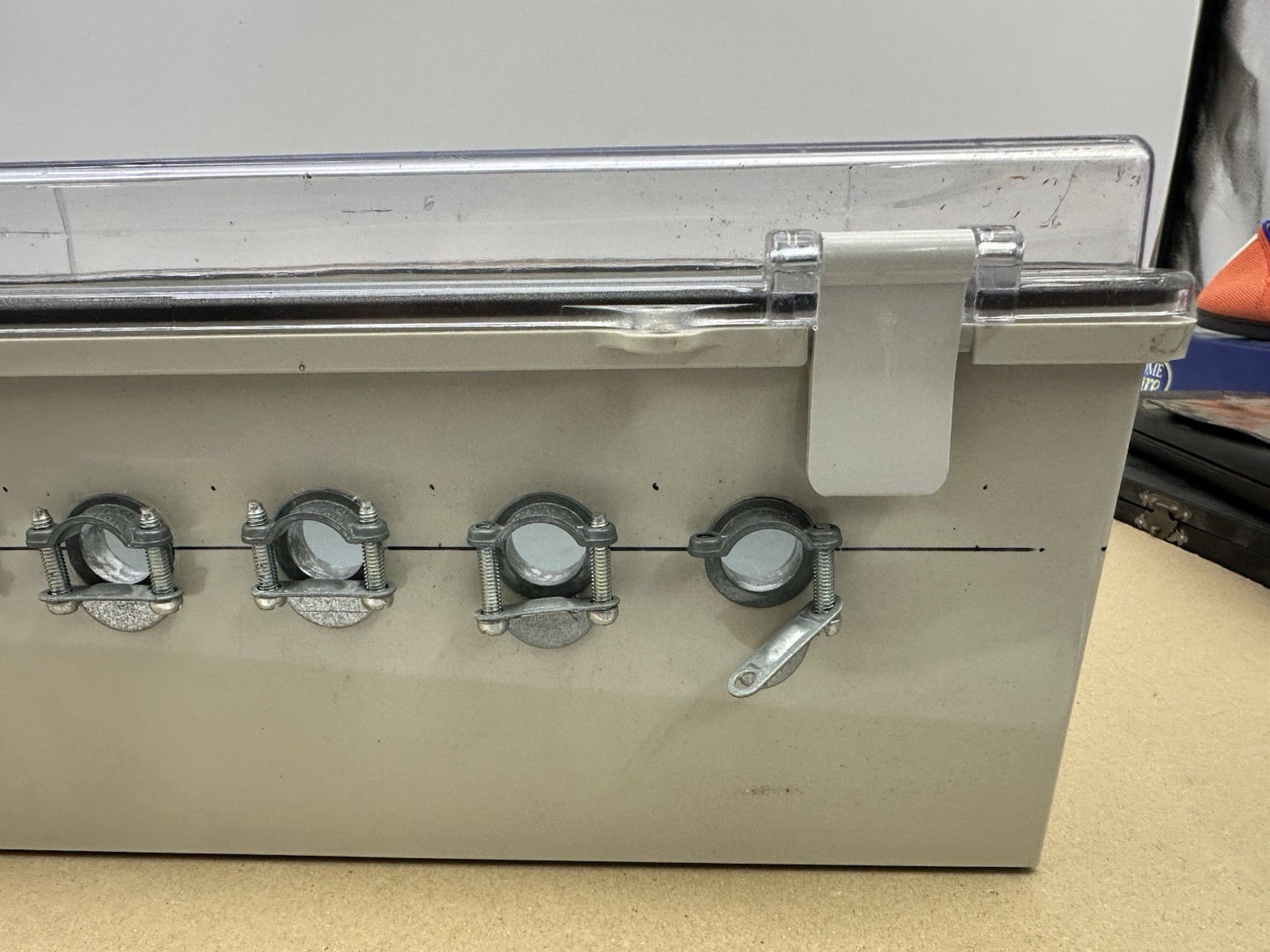 Bud Industries NBB-10273 Light Gray Style B Plastic Indoor Box with Clear Door