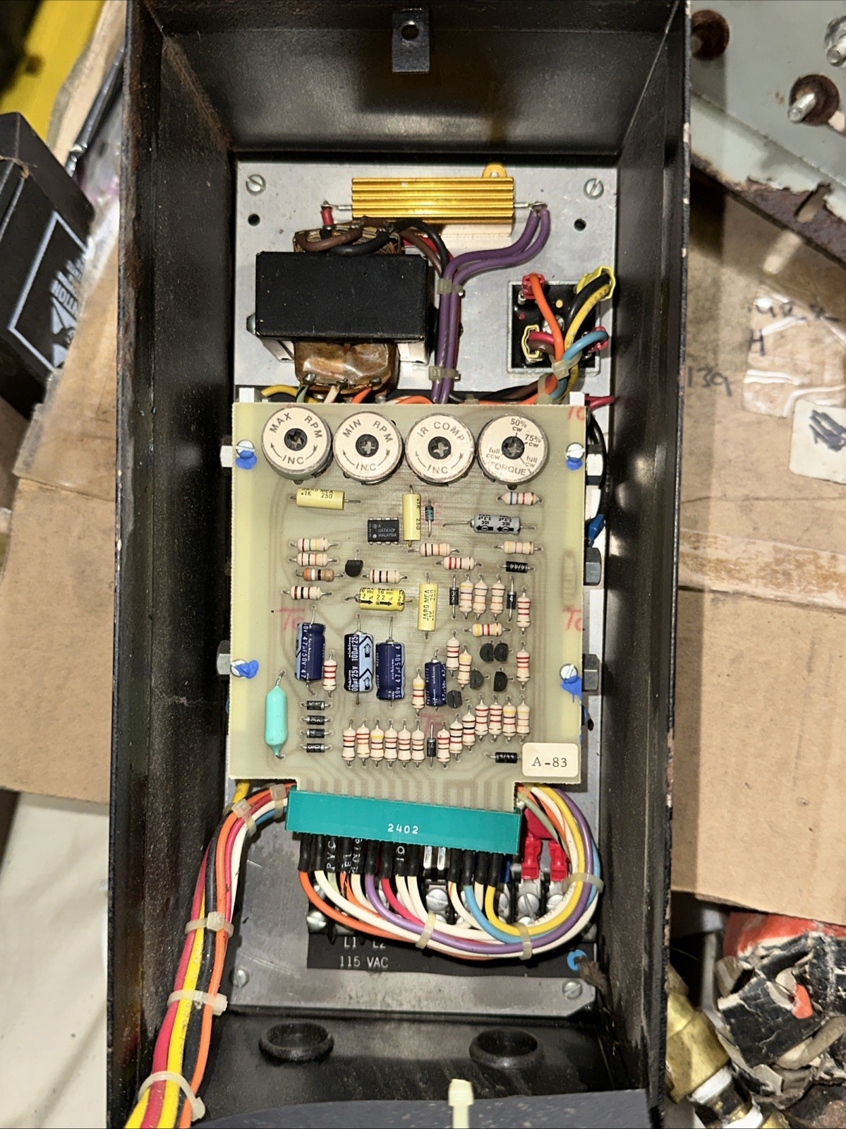 New Electrol C-25-B-200 Electric Motor Speed Control NOS