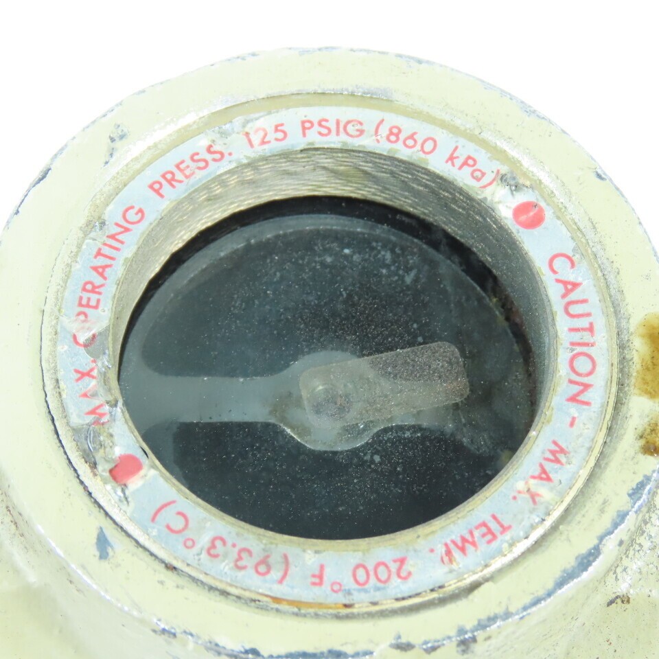 Midwest 350SS 1-1/4″ NPT Stainless Sight Flow Indicator Glass 125 PSIG Max 200-Â