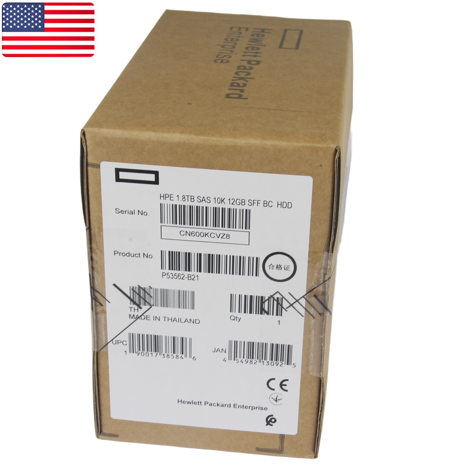P53562-B21 P54682-001 HPE 1.8TB 2.5″ SAS 10K 12G SFF BC HDD Hard Drive NEW – US