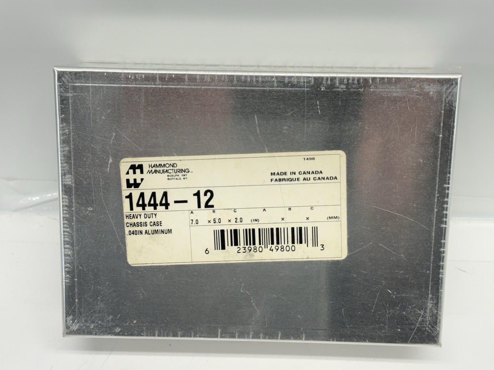 HAMMOND MANUFACTURING 1444-12 ALUMINUM ENCLOSURE BOX 7x5x2” BRAND NEW