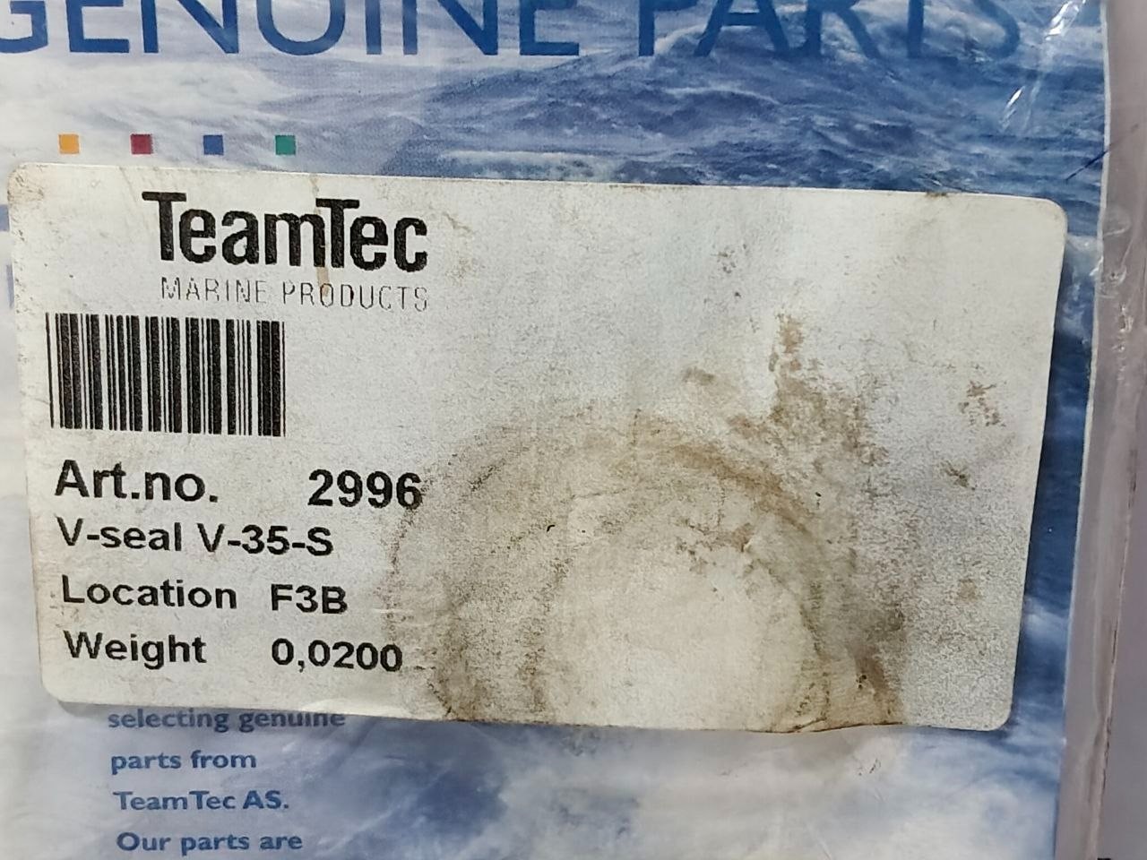 Teamtec V-35-S V-Ring Seal 2996 V-35-S12