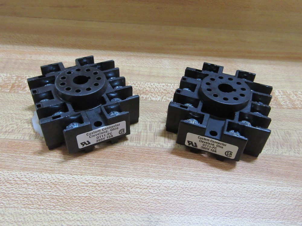 Custom Connector 0T11-PC Relay Socket OT11-PC (Pack of 2)