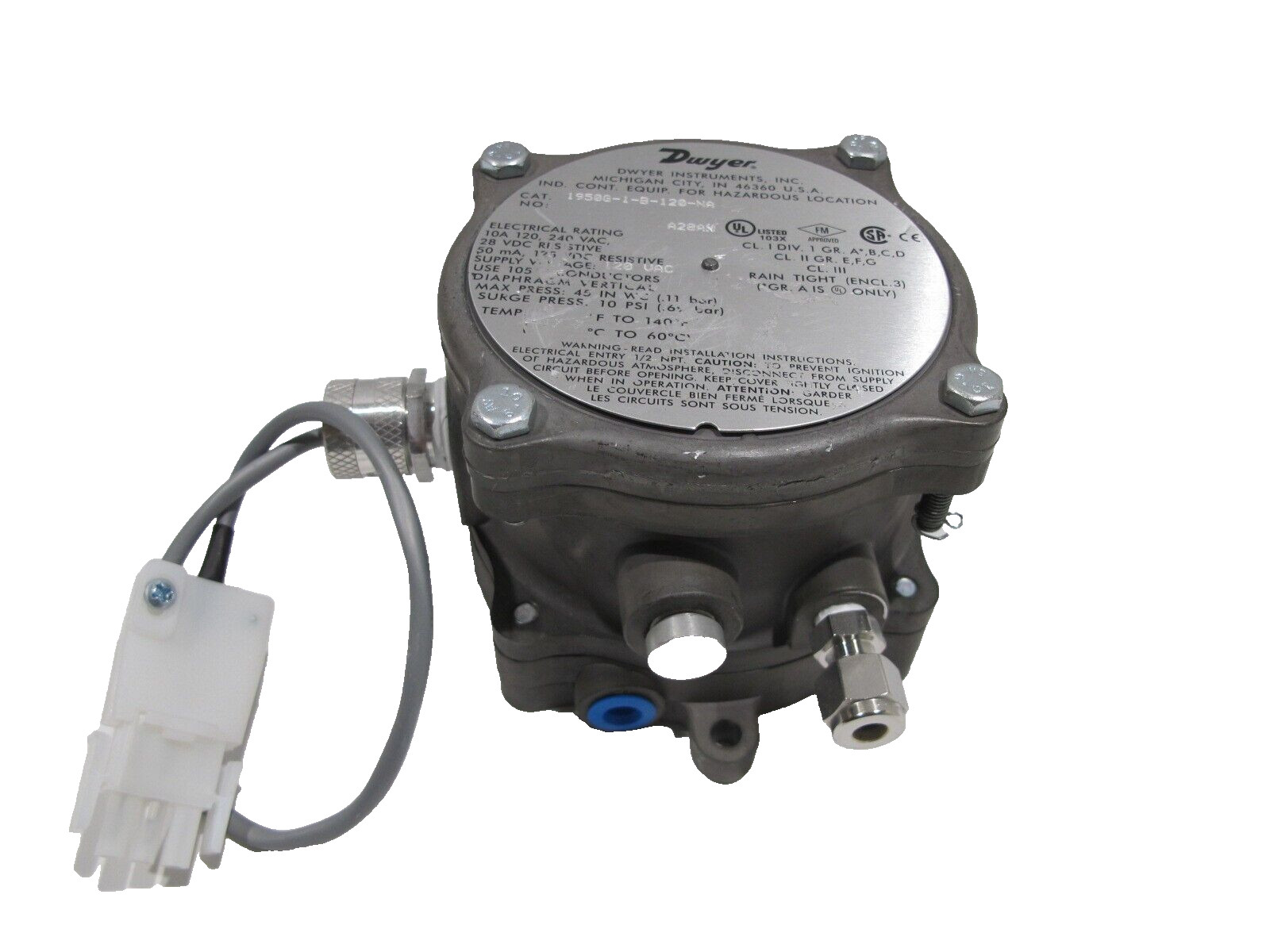 Dwyer Instruments 1950G-1-B-120-NA Explosion Proof Pressure Switch