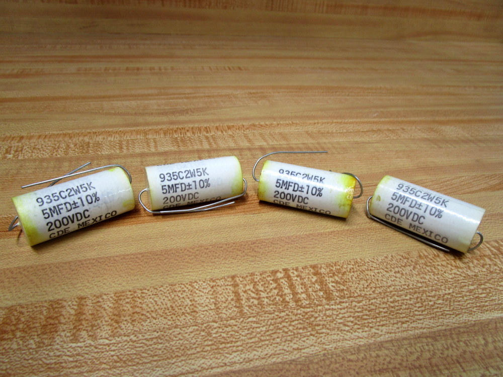 Cornell Dubilier 935C2W5K Capacitor 5MFD 200VDC (Pack of 4)