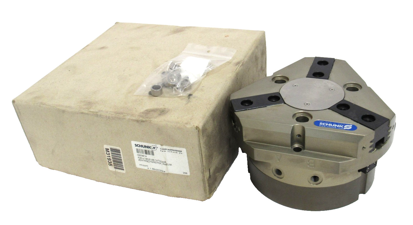 NEW SCHUNK PZN+160/2-AS UNIVERSAL GRIPPER PZN1602AS 3 FINGER 0303614