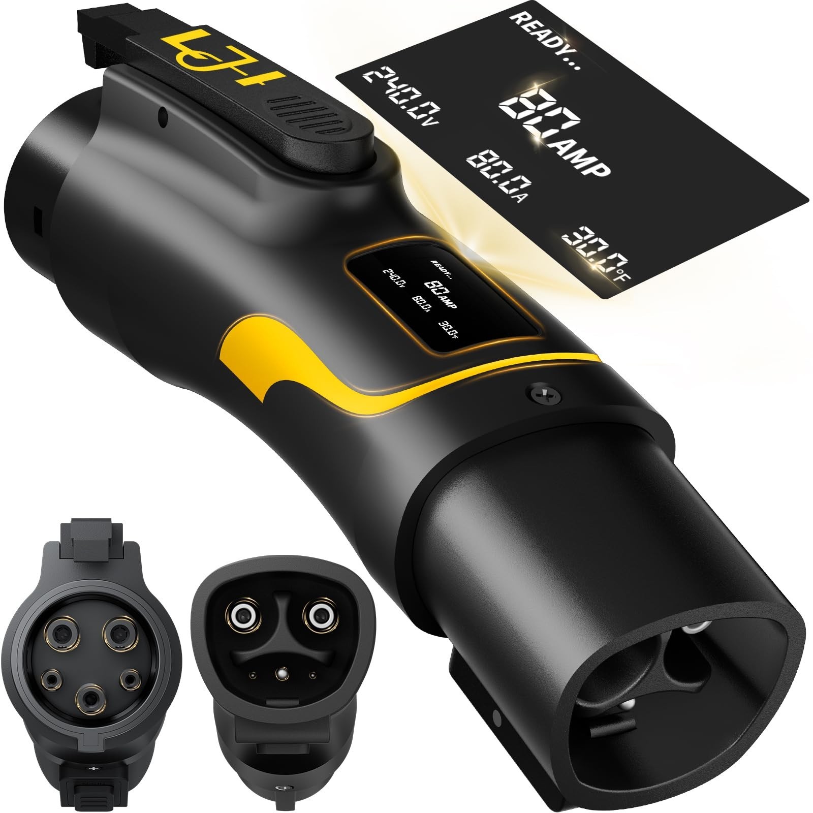 Tesla to J1772 Charger Adapter 80A 240V with LED Display – NACS to J1772 E