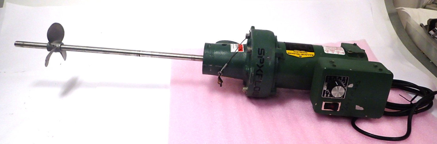 SPXFLOW EV1P25M LIGHTNIN MIXERS SS SPINDLE w/BALDOR IND MOTOR .25HP 1800 RPM
