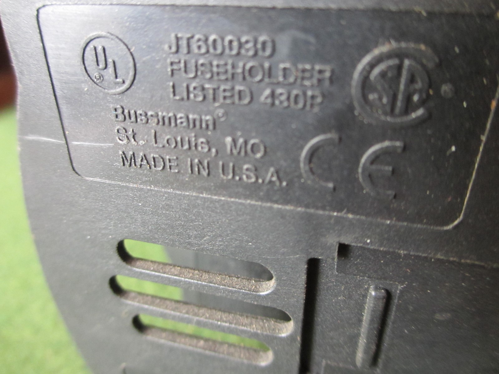 Bussmann JT60030 Fuseholder, 30A 600VAC, Made in USA