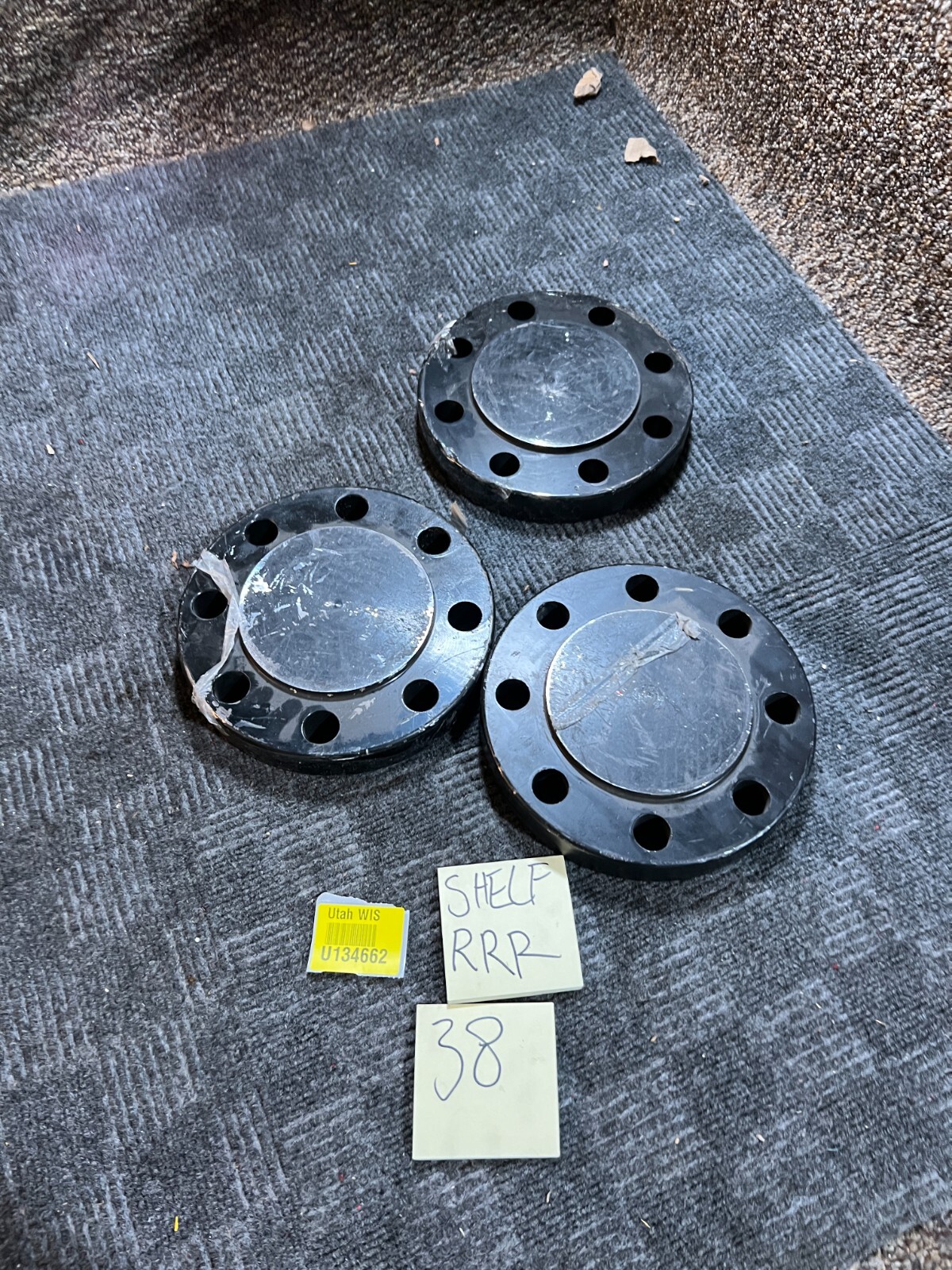 (QTY 3) Boltex Galvanized Blind Flange 8″ x 5″ B16 3 600 A7SA-105-N/A694 F42 GBD