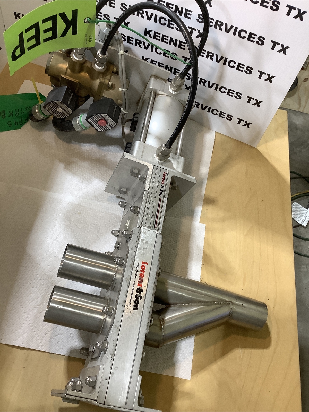 Lorenz Pneumatic Actuated 2 Way Diverter Valve DV2 200ST SS, 11791-3