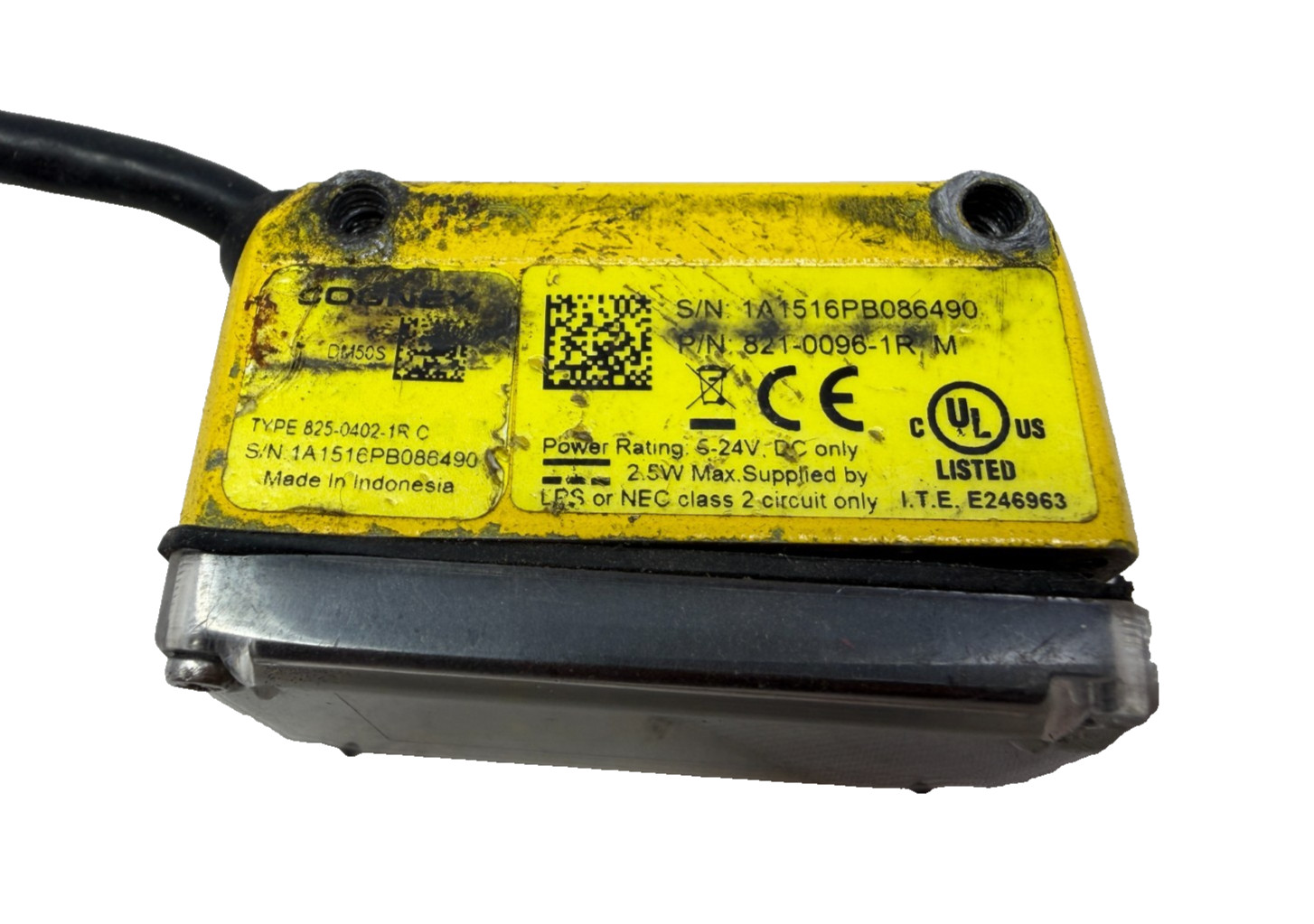 Cognex DM50S Barcode Scanner 825-0402-1R / 821-0096-1R *Missing Screws*