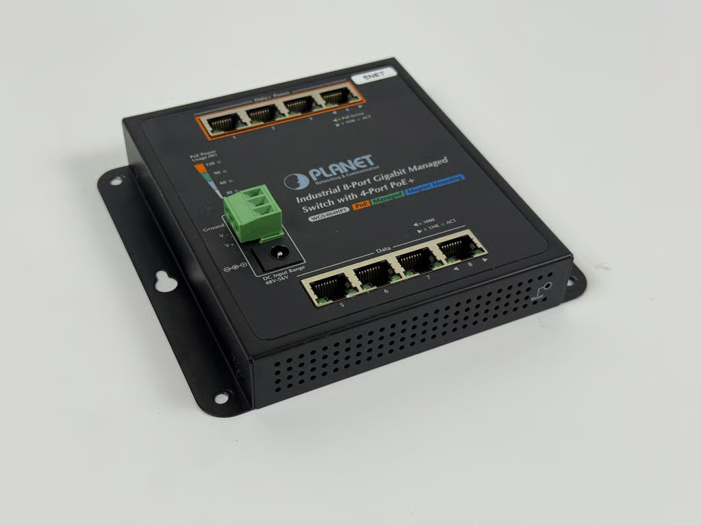 PLANET WGS-804HPT Industrial 8-Port Gigabit Managed Switch 4-Port PoE+ 120W