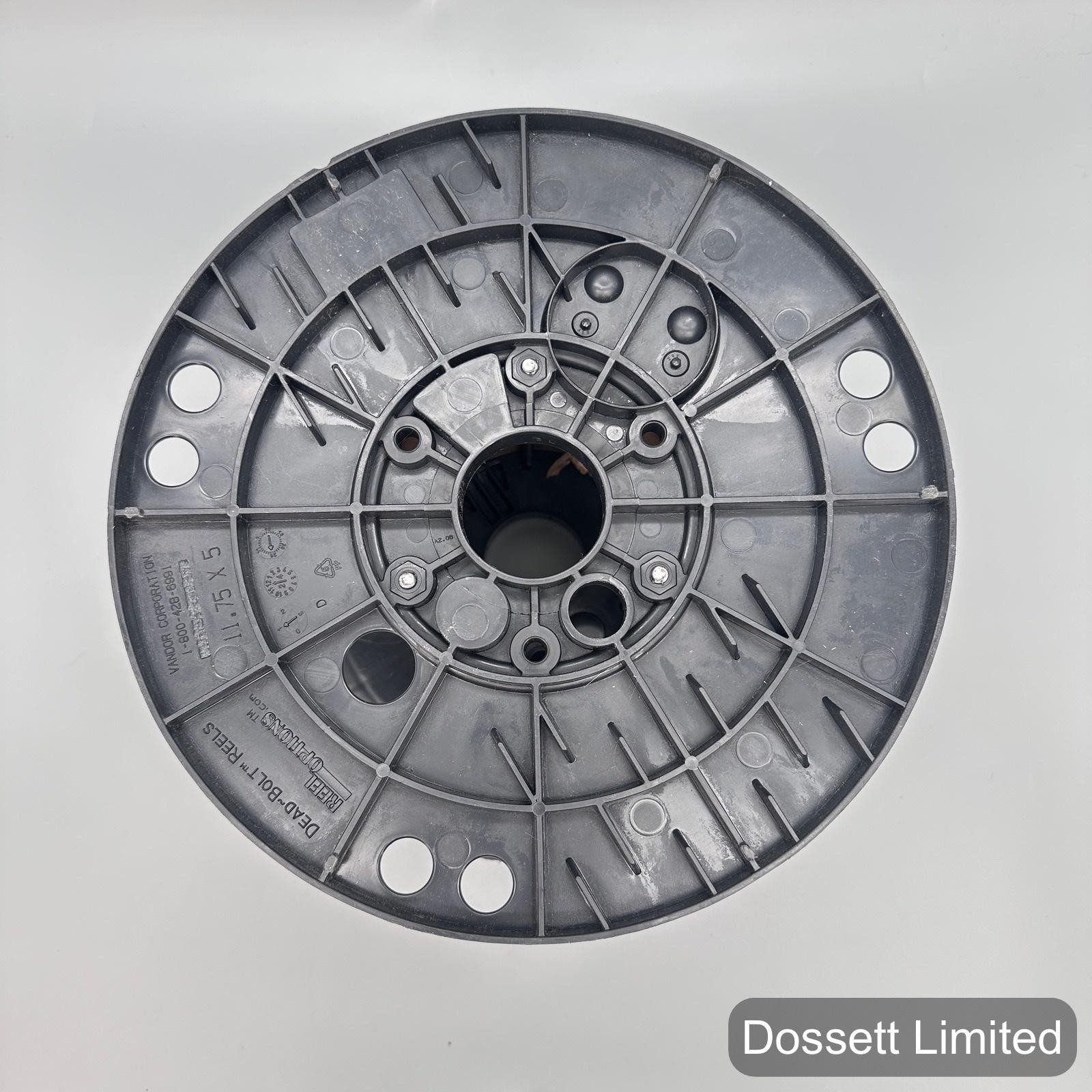 Empty Wire Rope Spool 11.75″ OD 5″ ID Plastic Cable Reel Industrial