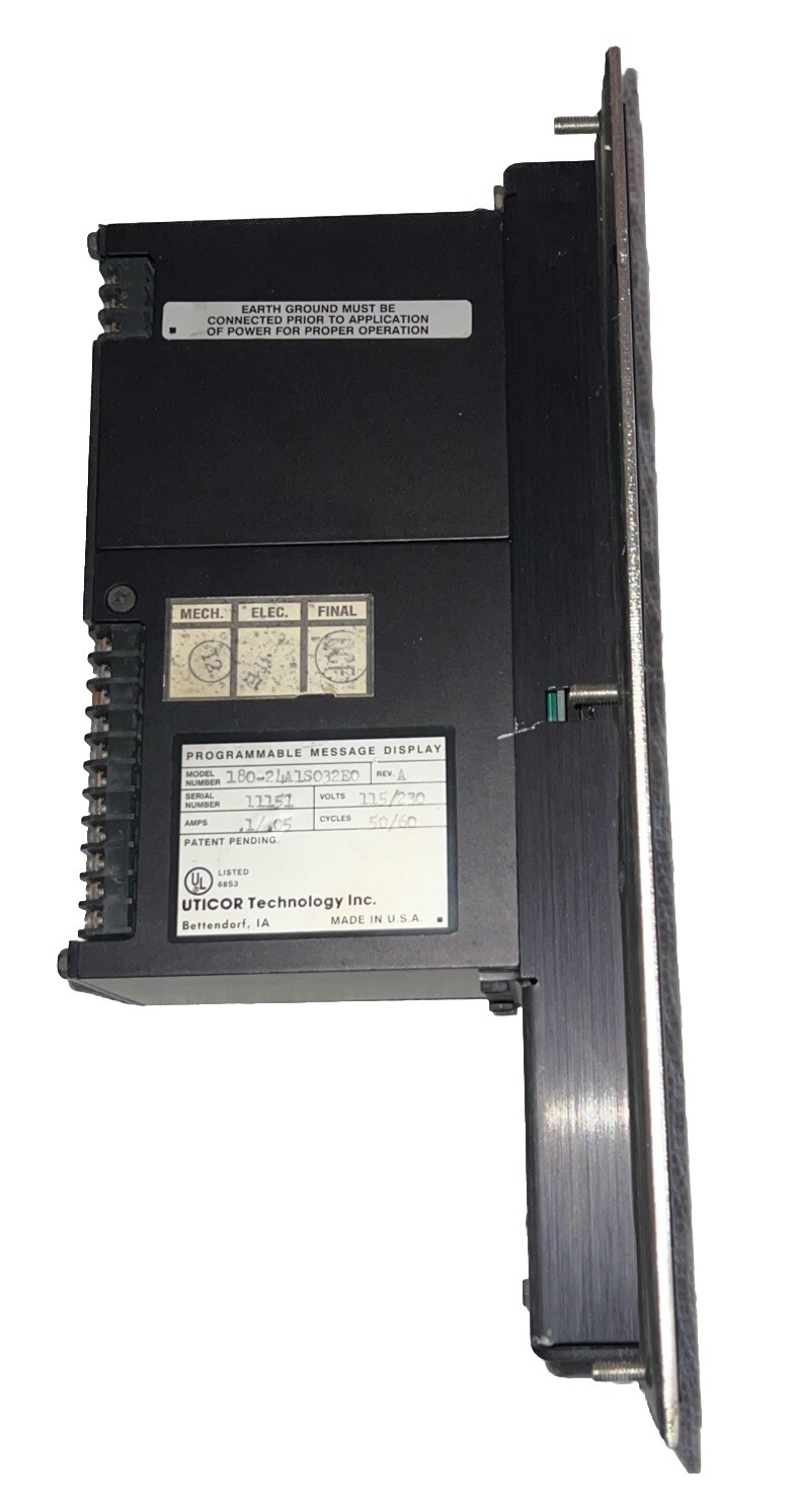 UTICOR 180-24A1S032E0 PMD 180 MESSAGE DISPLAY PANEL 115/230V-AC