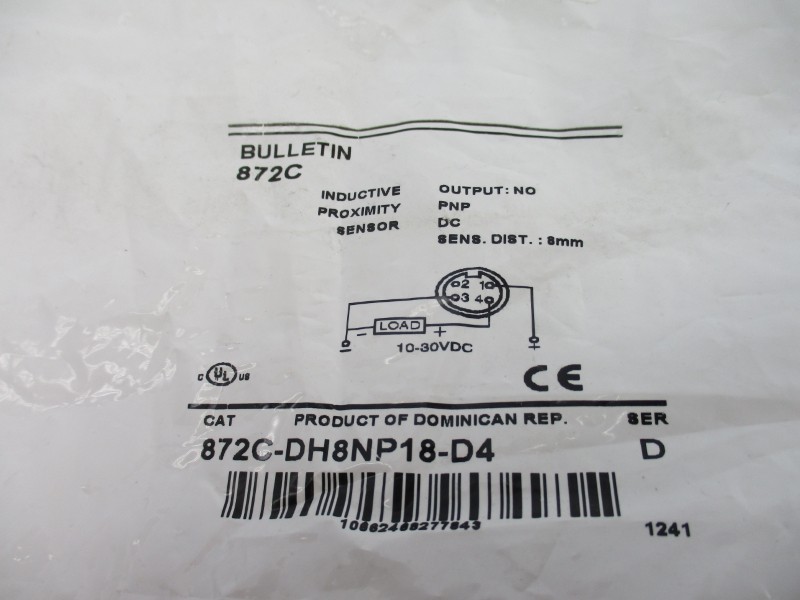 INDUSTRIAL SPARE PART 872C-DH8NP18-D4 SER. D 10-30VDC NSMP