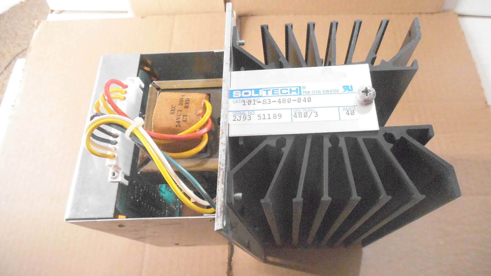 Solitech power controller, 101-S3-480-040, 480 volts, 40 amps, 3 phase