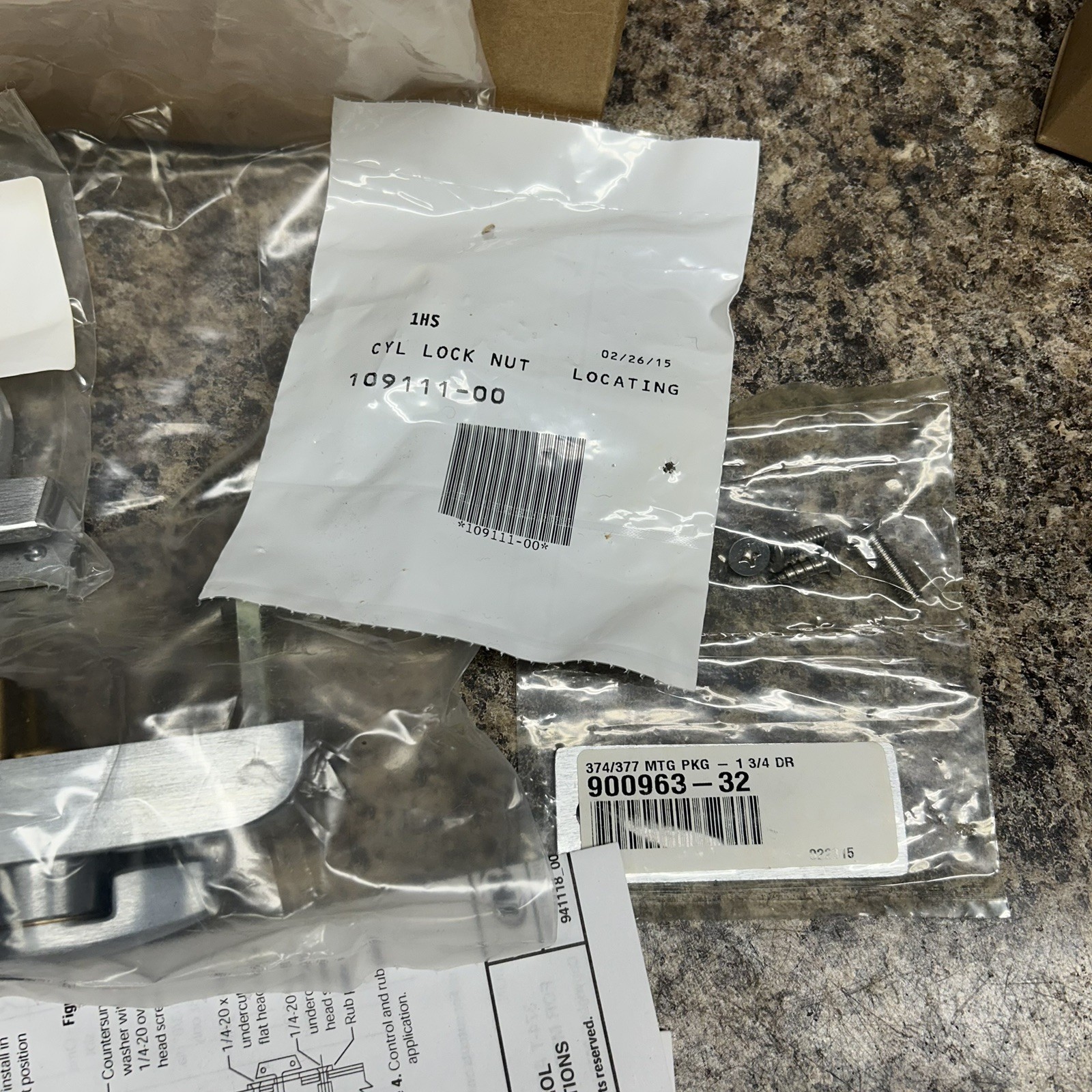 NSOP Von Duprin Thumbturn Control Trim 374T US26D 054410 Satin Chrome Stainless