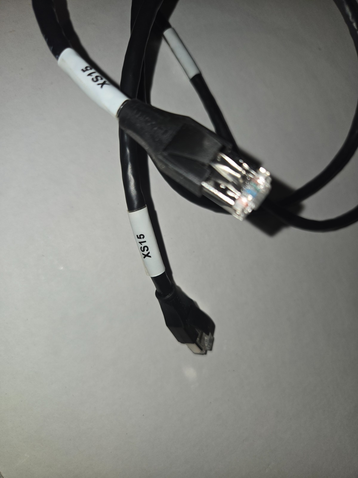 2 – L-Com TRD695SRA1BLK-2 Shielded Cat 6 Right Angle Patch Cable Black 2.0 ft