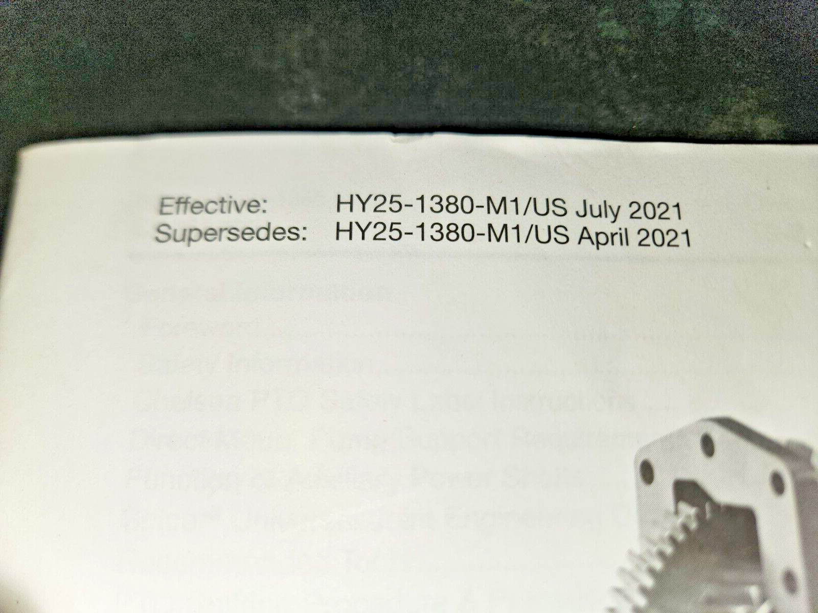 Chelsea 267 277 278 280 287 859 870 877 Power Take-Offs Owner’s Manual July 2021
