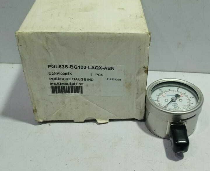 SWAGELOK PGI-63S-BG100-LAQX-ABN Pressure Gauge 0-1450 psi PGI63SBG100LAQXABN