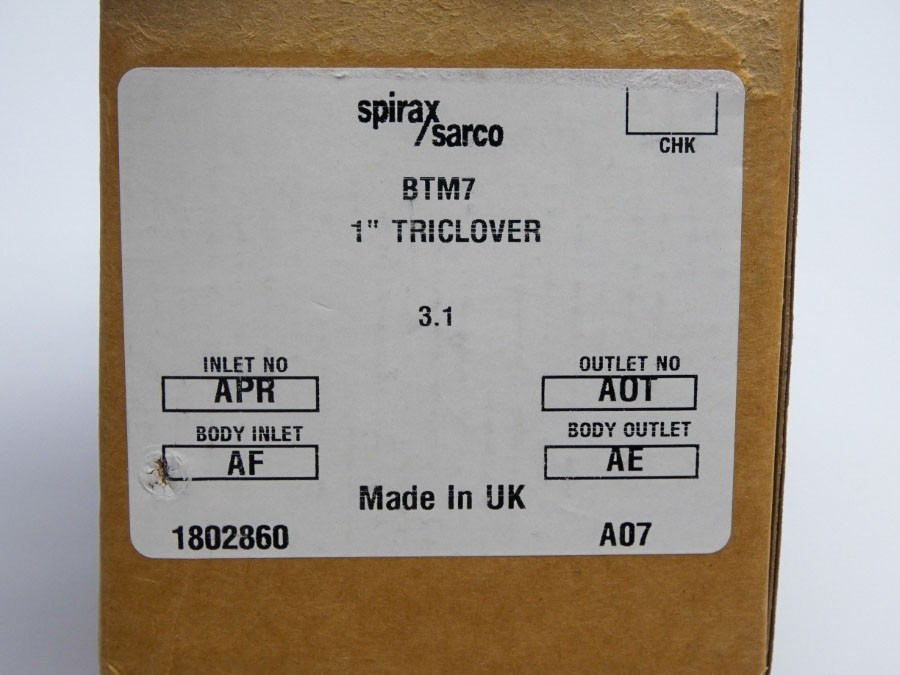 SPIRAX SARCO 1802860 BTM7 3.1 145PSI 1″ NSMP