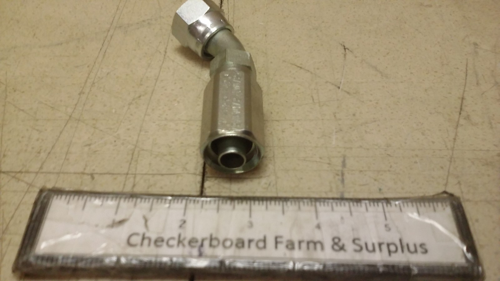 NOS Parker 42 Series 45° Elbow Fitting Tube to Hose 37° Swivel 1/2″ 23742-10-8