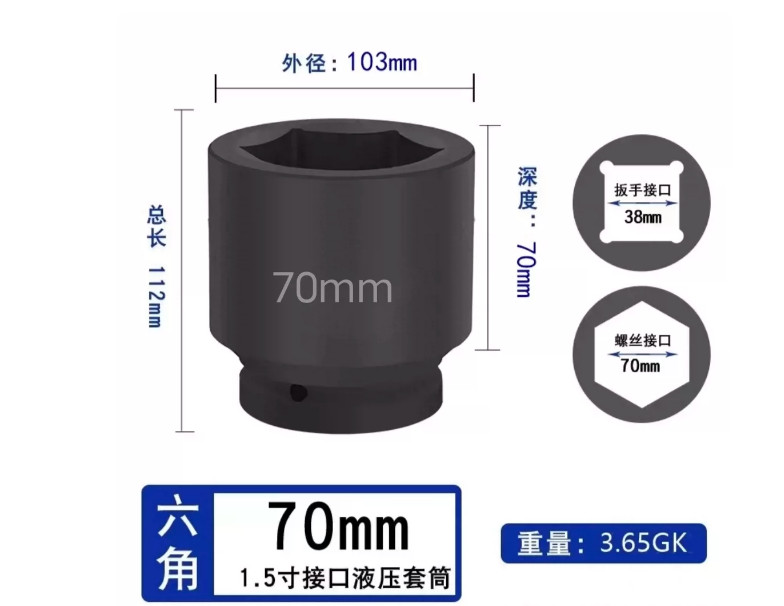1.5-inch 70MM socket FedEx DHL or UPS express fast shipping
