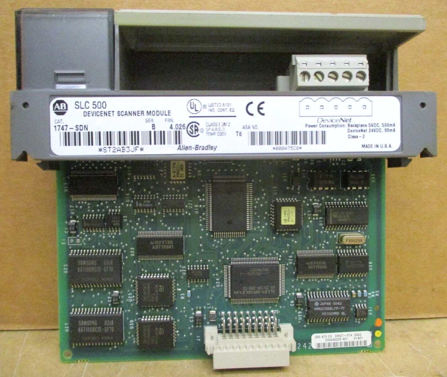 Allen-Bradley SLC 500 1746-P3 SLC 5/04 CPU 1747-L542 1747-DCM 1747-SDN 48687GN