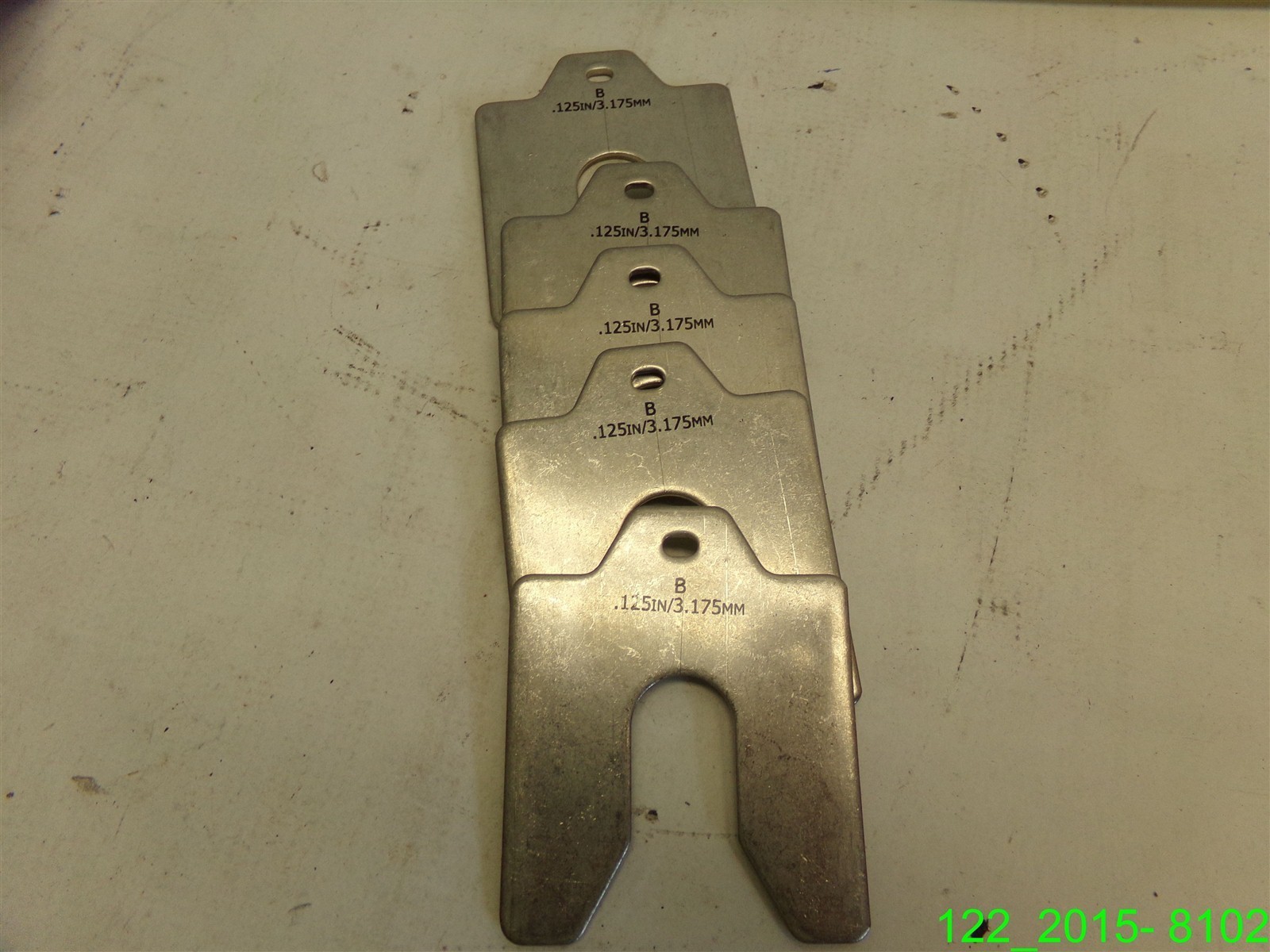 5 pack: Maudlin Products 2NZN7 Stainless Steel Slotted Shims Trade Size B