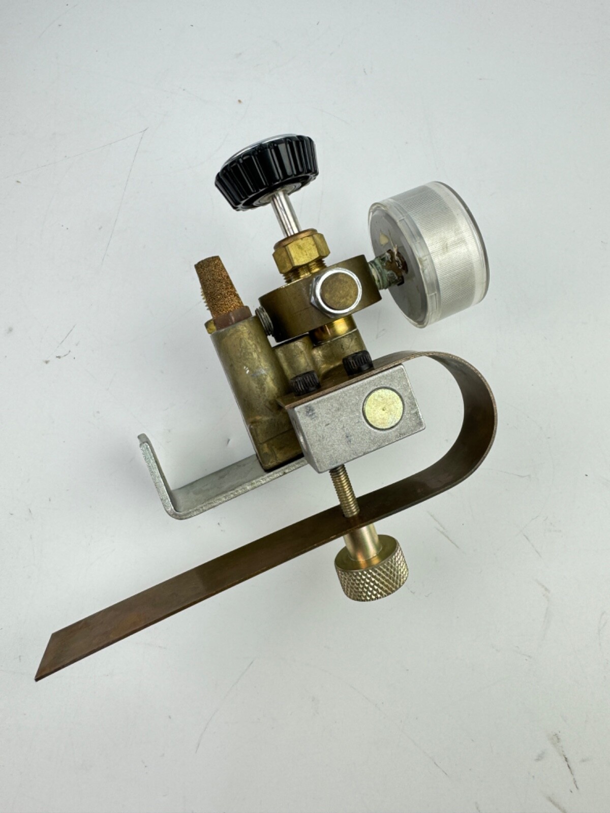 Hoke Valve With Meter 0-160psi Stamped 6NG With Copper Leaf Spring