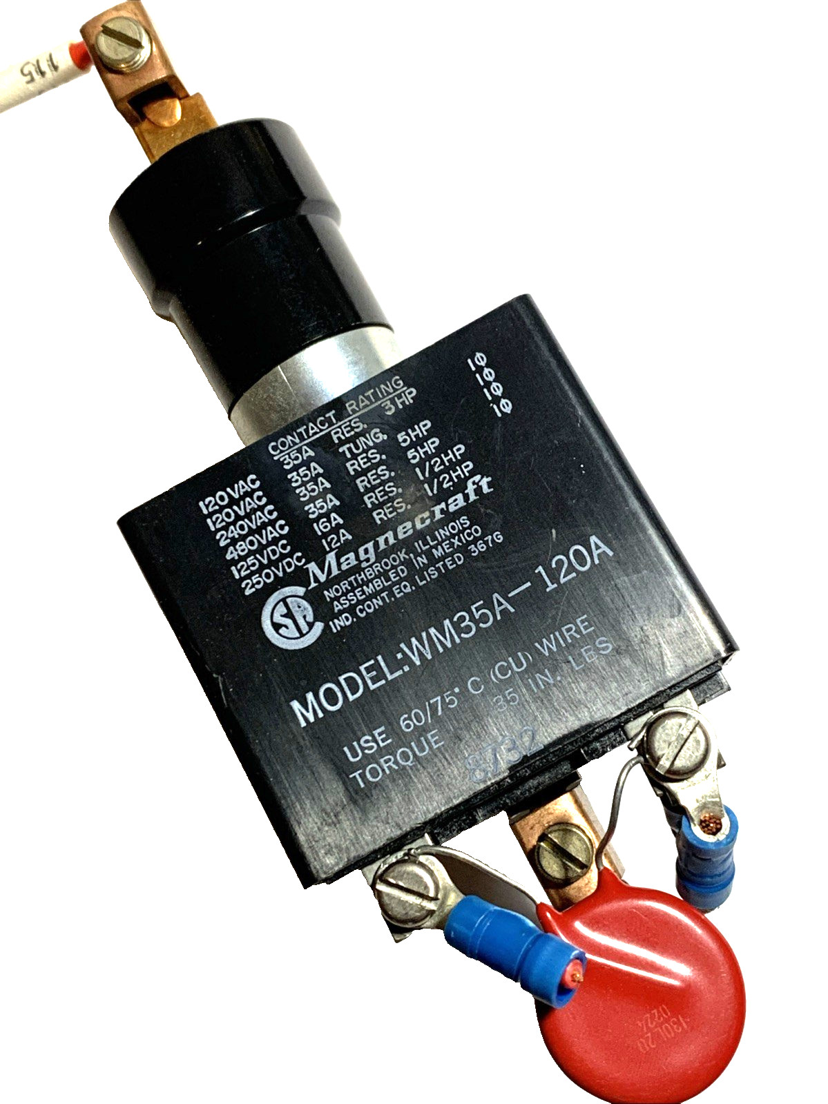 MAGNACRAFT WM35A-120A RELAY 120VAC TORQUE 35 IN. LBS