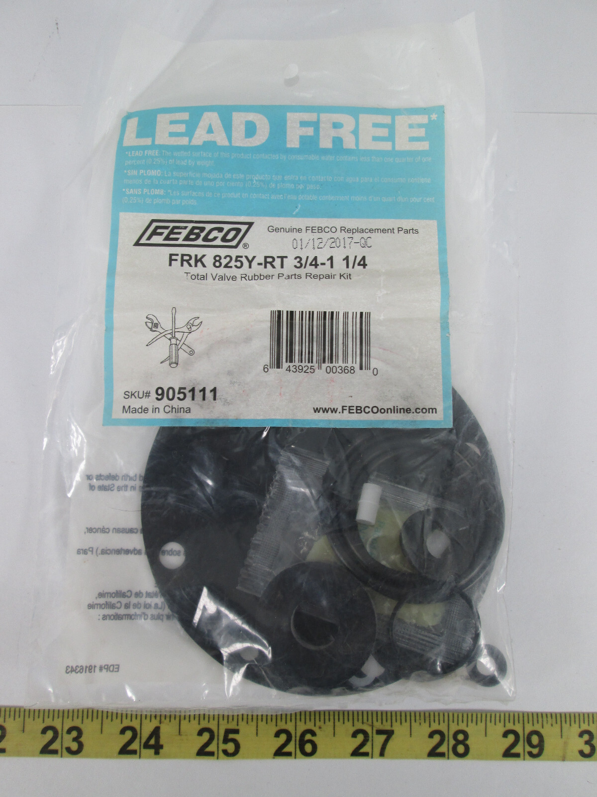 New NOS Febco Total Valve Rubber Parts Repair Kit FRK 825Y-RT 3/4 – 1-1/4″