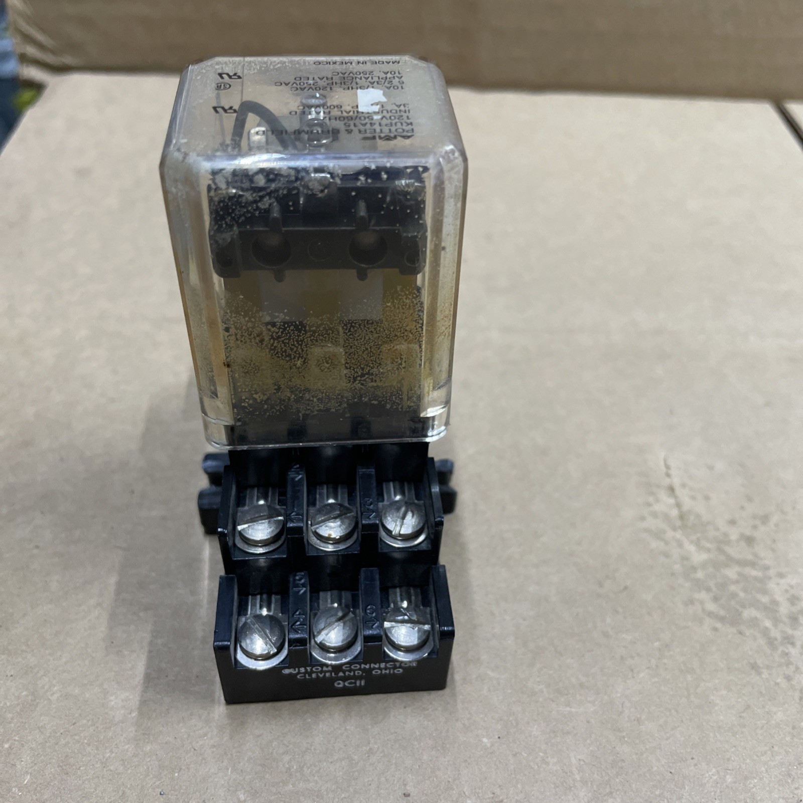 AMF POTTER BRUMFIELD, RELAY, KUP14A15, 10 A, 120 VAC, CUTSOM CONNECTOR SEE PICS