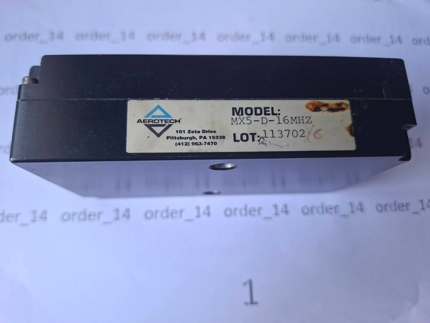 AEROTECH MODEL:MX5-D-16MHZ,LOT:113702.