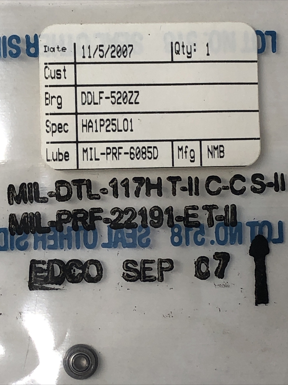 NMB DDLF-520ZZ Single Row, Double Shielded, Flanged Ball Bearing