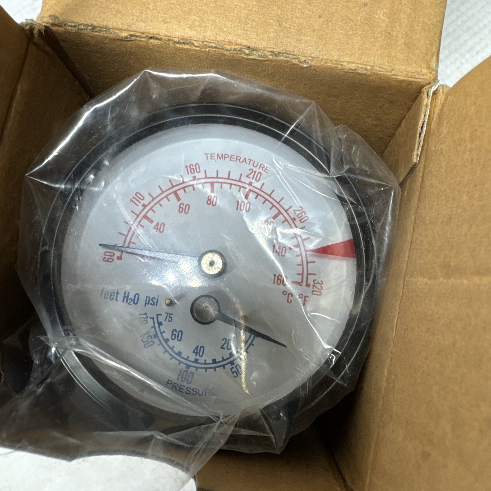 Westwood H25-16 Combination Temperature Pressure PSI Gauge 1/4″ NPT 1-3/4″ Shank