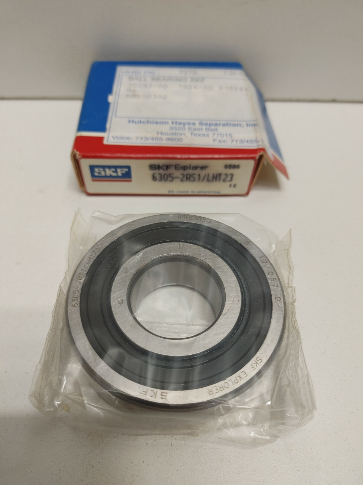 NEW OLD STOCK! SKF 25MM X 62MM BALL BEARING 6305-2RS1/LHT23