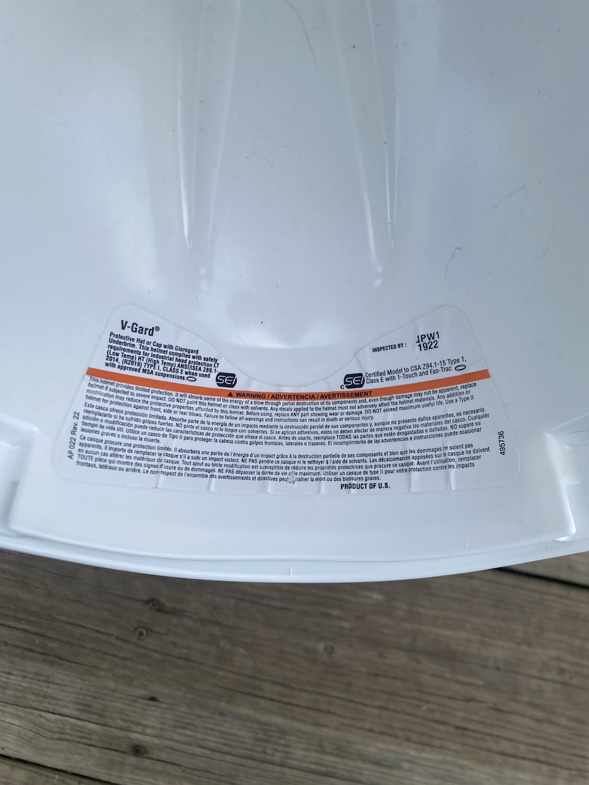 MSA V Gard White Hard Hat & MCR Safety 102 Aluminum Face Shield Frame Class E