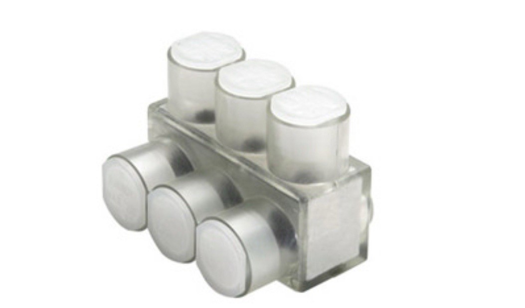 BURNDY BIBD-250-3 MULTIPLE WIRE TERMINAL #10AWG-250KCMIL, AL9CU, BIBD2503