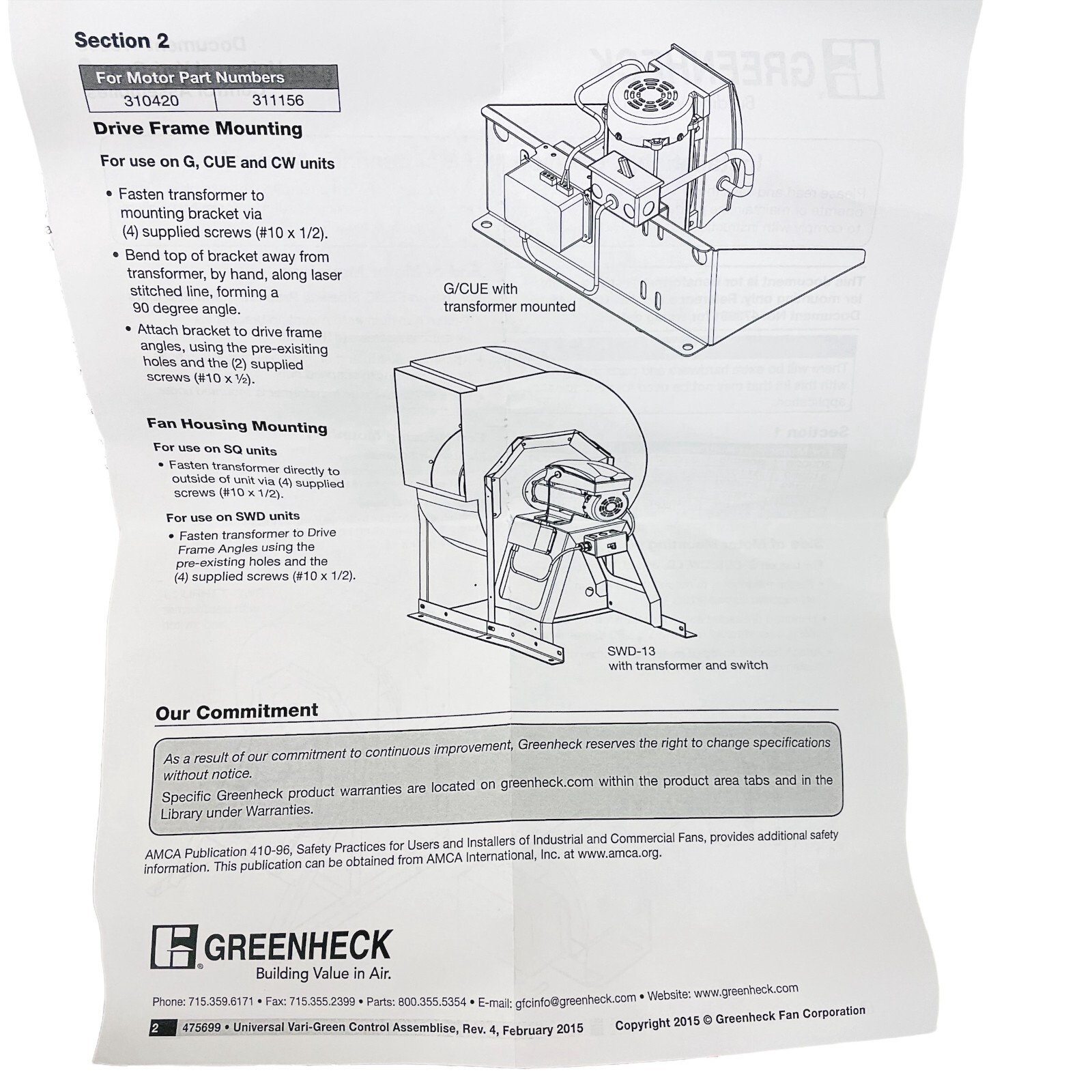 2 Box Greenheck Mounting Brackets, Cables and More