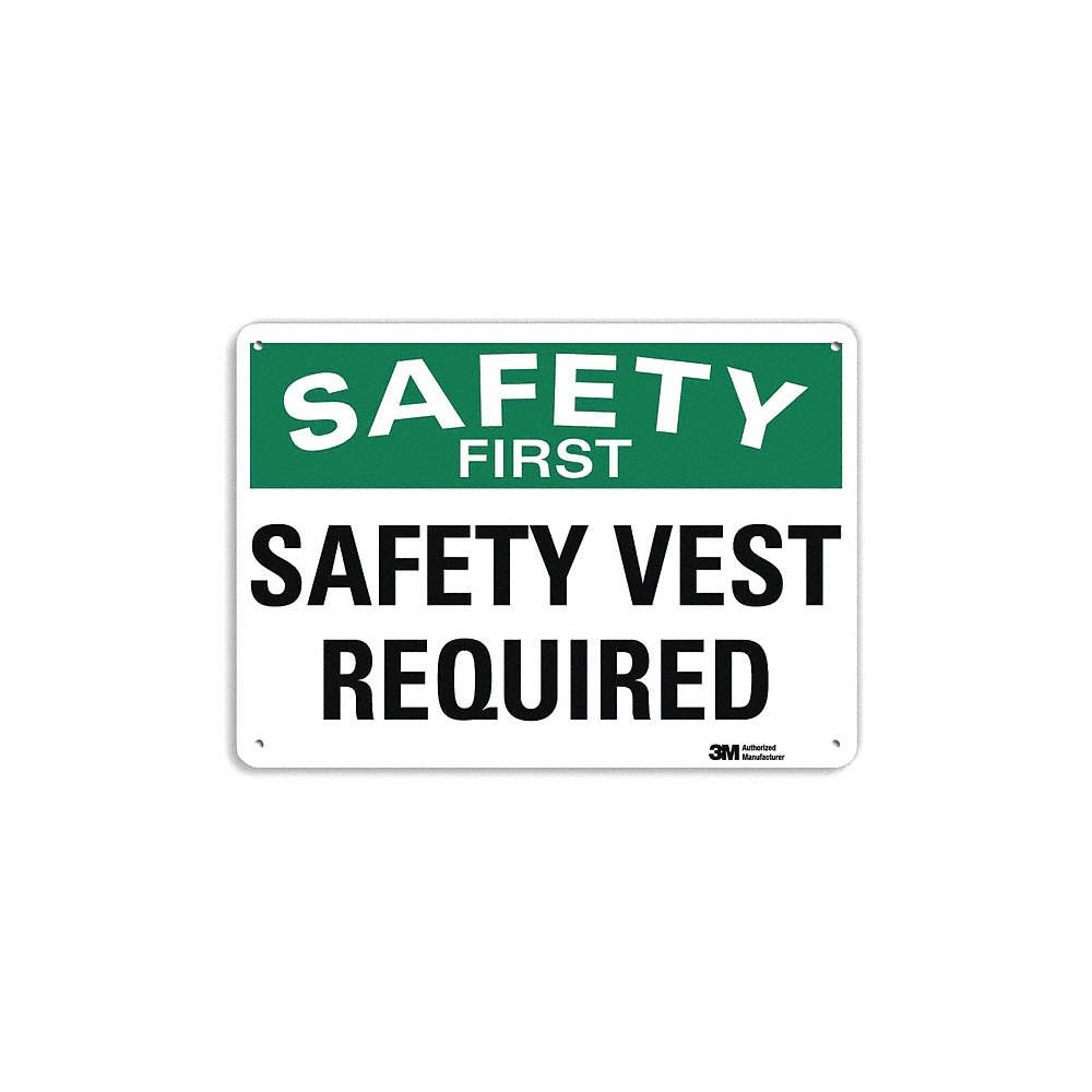 LYLE U7-1248-NP_14X10 Safety Sign,10 inx14 in,Plastic 44VC71