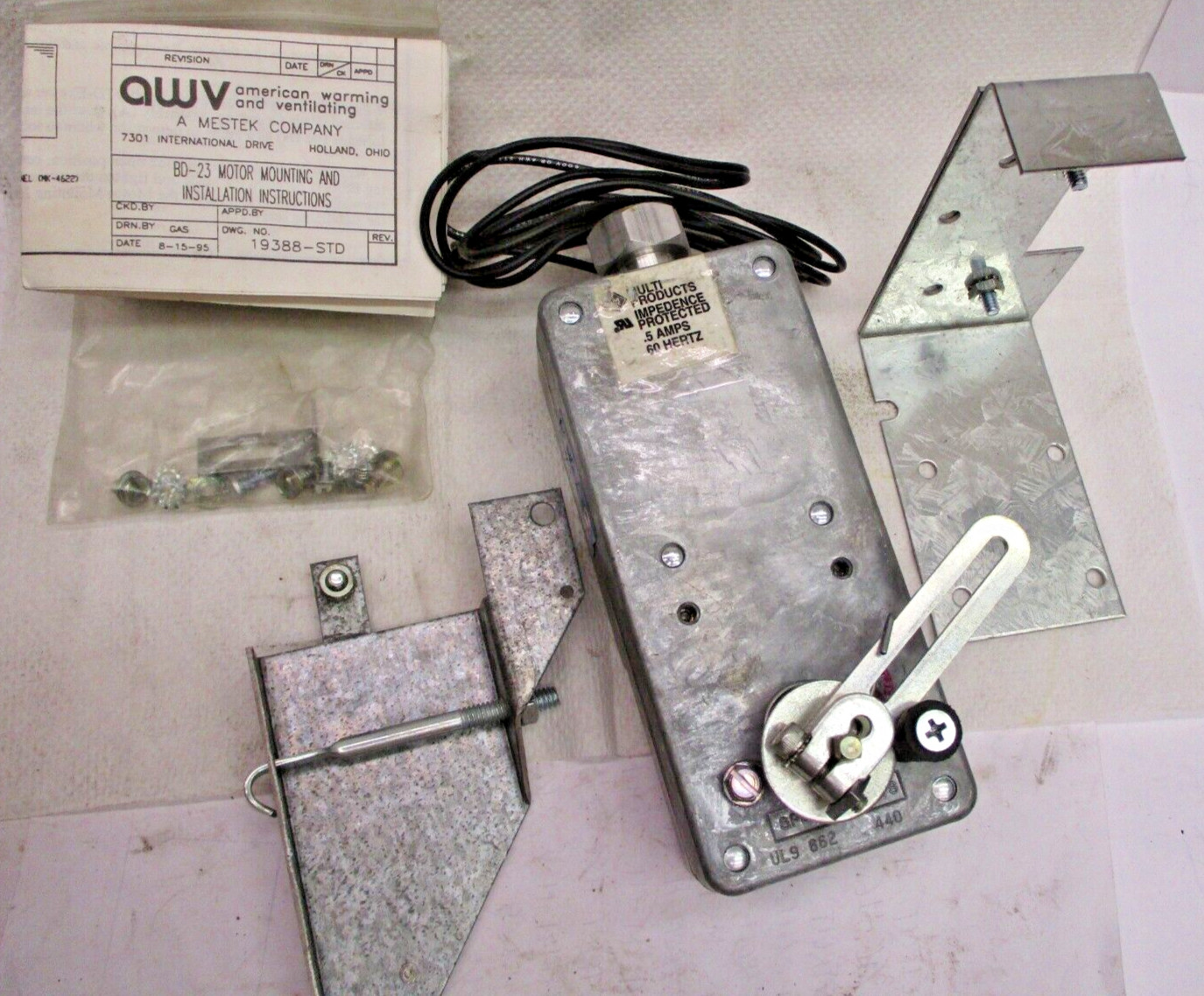 Multi Products Actuator .5 Amps 60 Hertz 440 Volts A6085WVS