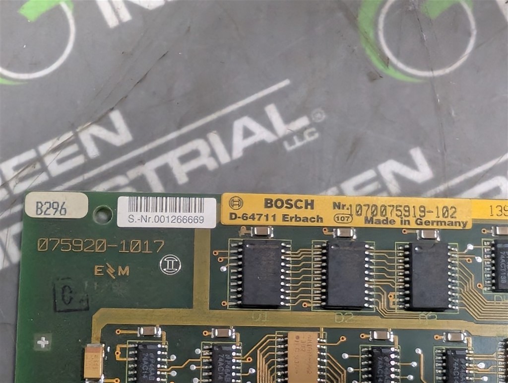 USED Bosch 1070075919-102 Weld Timer I/O Board 1395-I-C-T-V