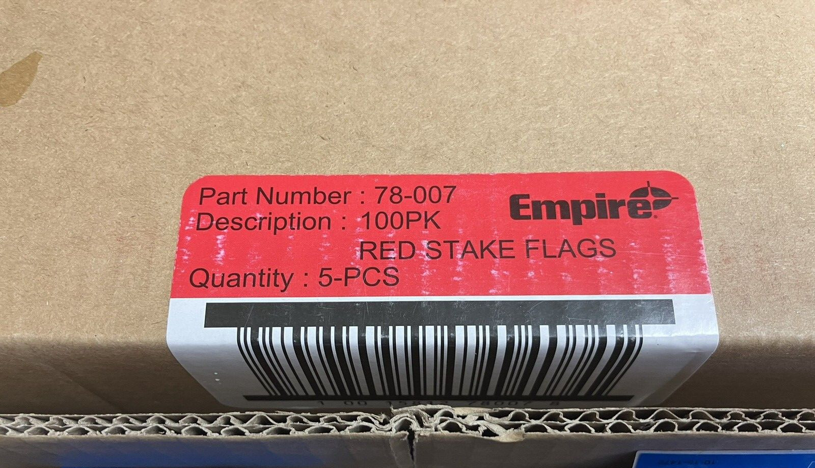 Empire 2.5″ x 3.5″ RED Stake Flags 21″ Stem Factory Case of 500 Part # 78-007
