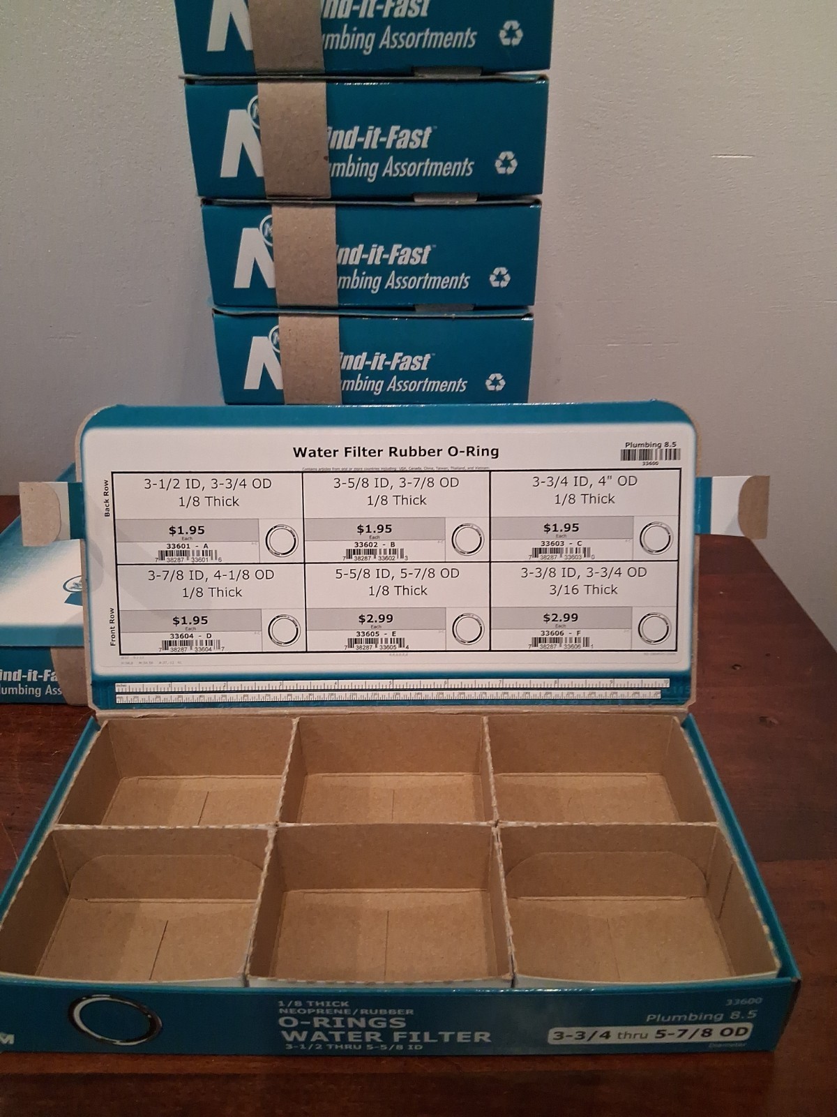 Midwest Fasteners Find It Fast **Empty** O-RING Assortment Boxes