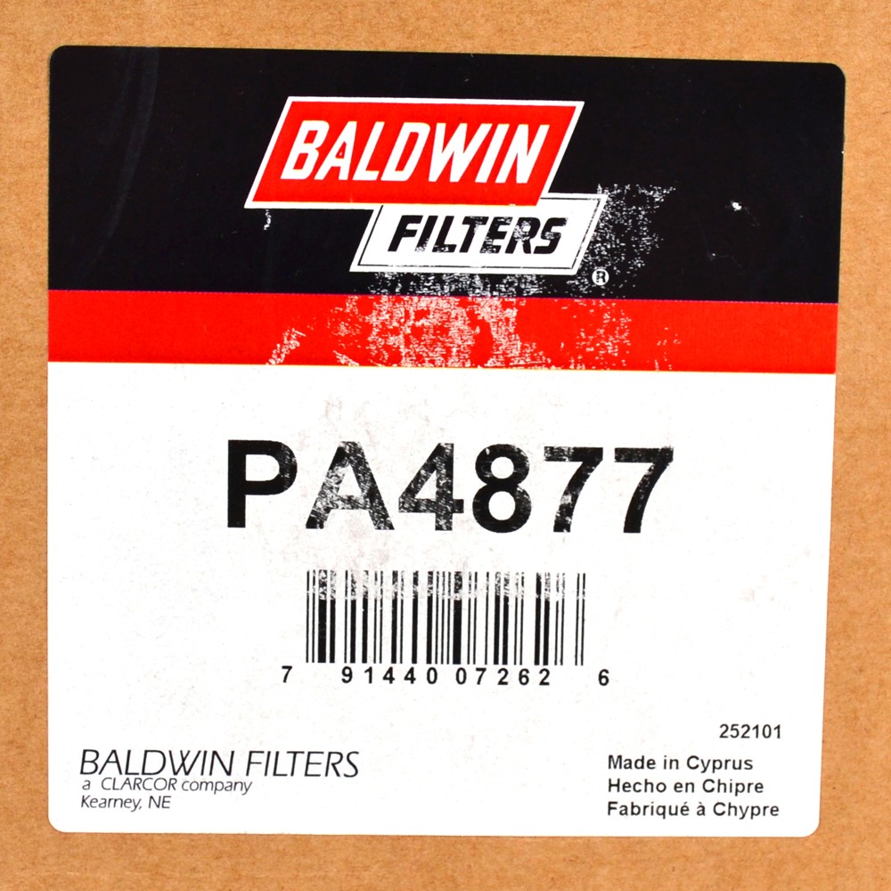 NEW Baldwin P44877 Air Filter 6-15/32″ Height (Length) 8-1/16″ Width (OD) Round