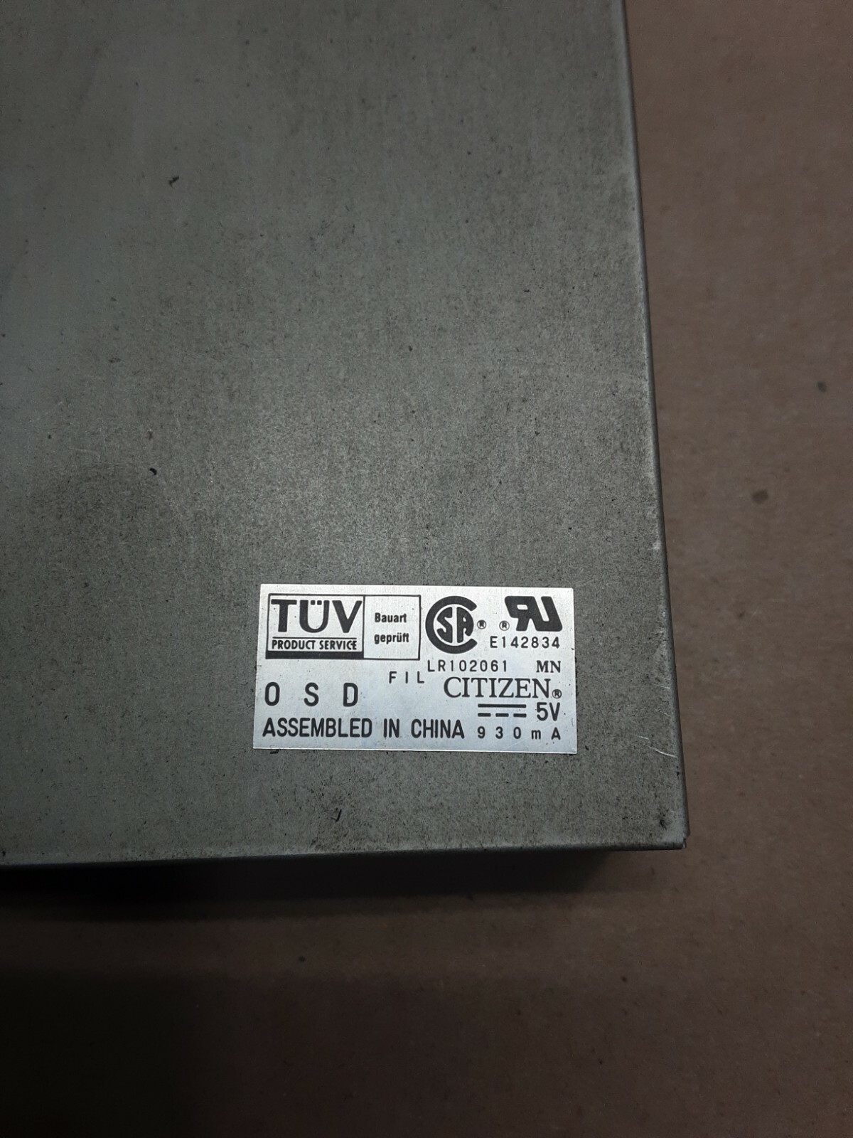 TUV FLOPPY DISK DRIVE C29C 159547D-12 0SDC-29C C04-SD CNC CHARMILLES #1208×25