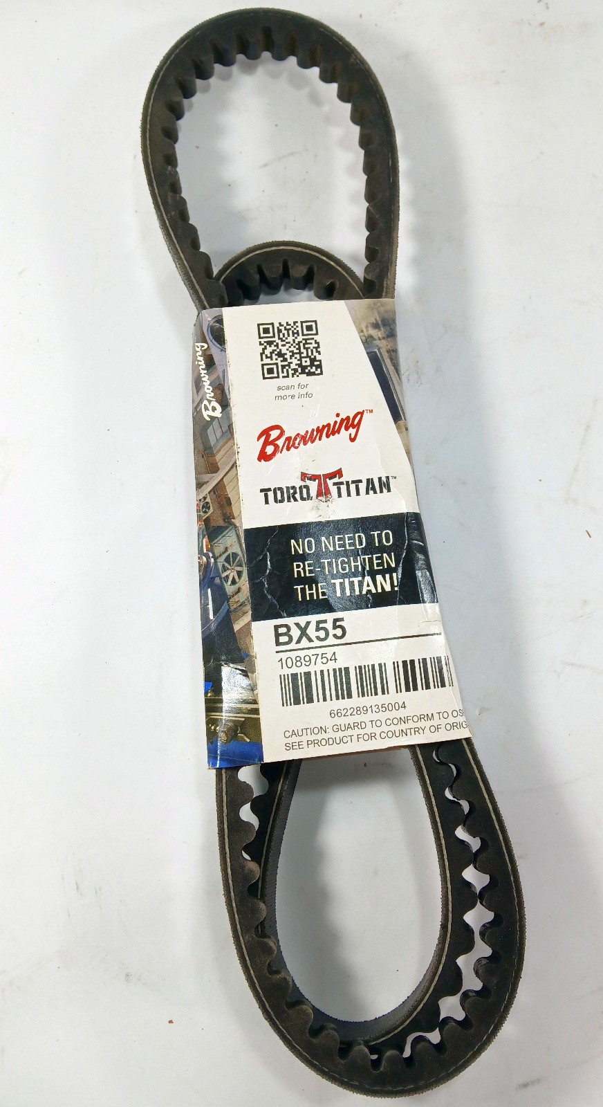 1 NEW BROWNING BX55 TORO TITAN INDUSTRIAL COGGED V-BELT NNB ***MAKE OFFER***