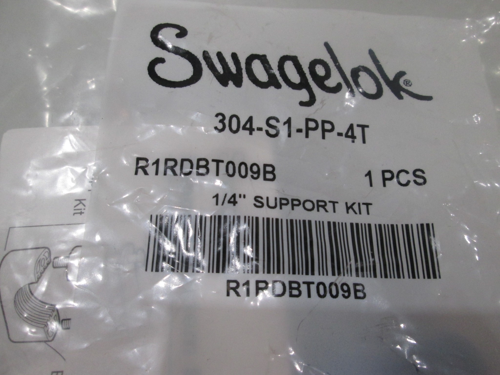 Swagelok, 304-S1-PP-4T, 1/4″ Support Kit, New